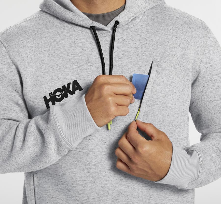 Sudadera Con Capucha Hoka One One Hombre Grises - Performance - PIAM32145